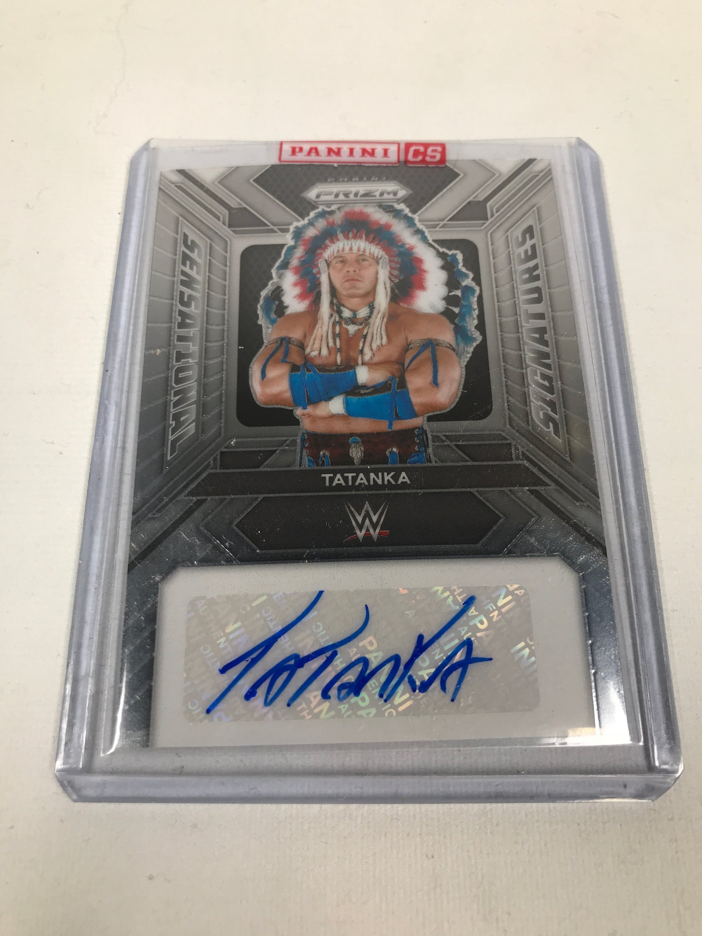 Panini Prizm WWE Tatanka Signed Card 2024