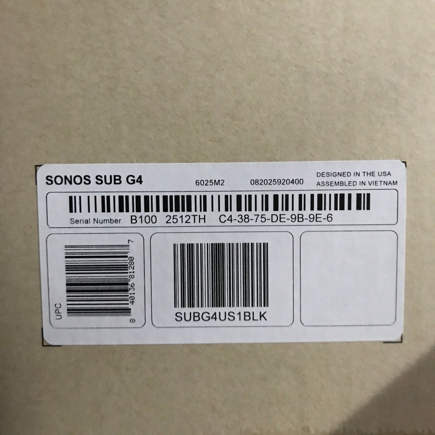 Sonos Sub 4 - The Next Gen Wireless Subwoofer - Black