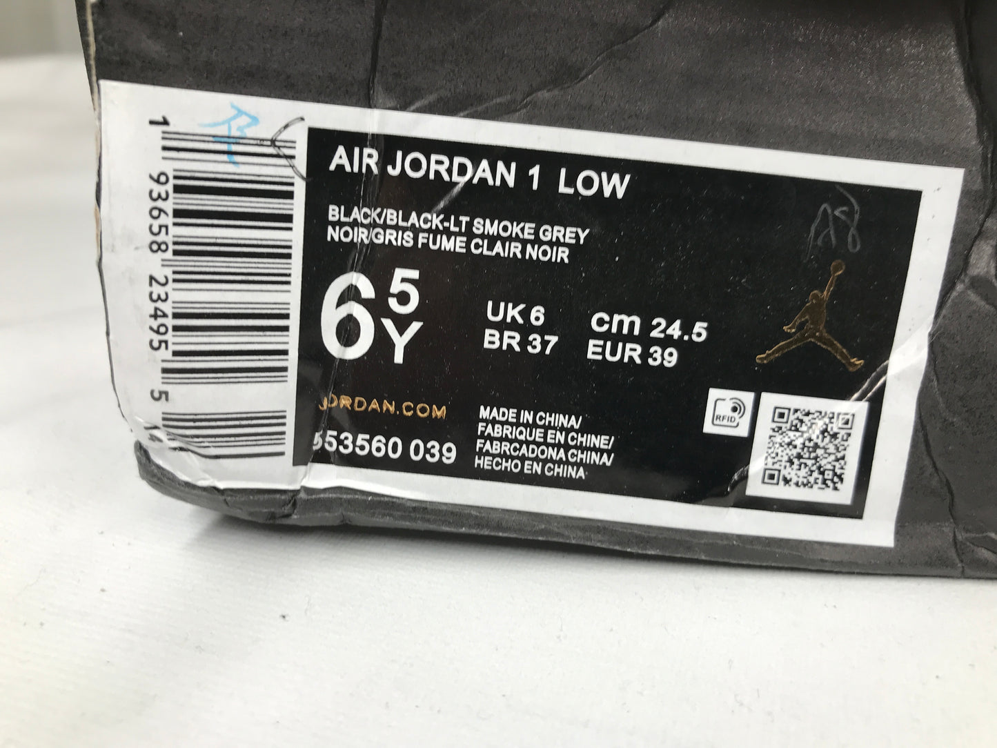 Nike Air Jordan 1 Low Grey Toe (GS)