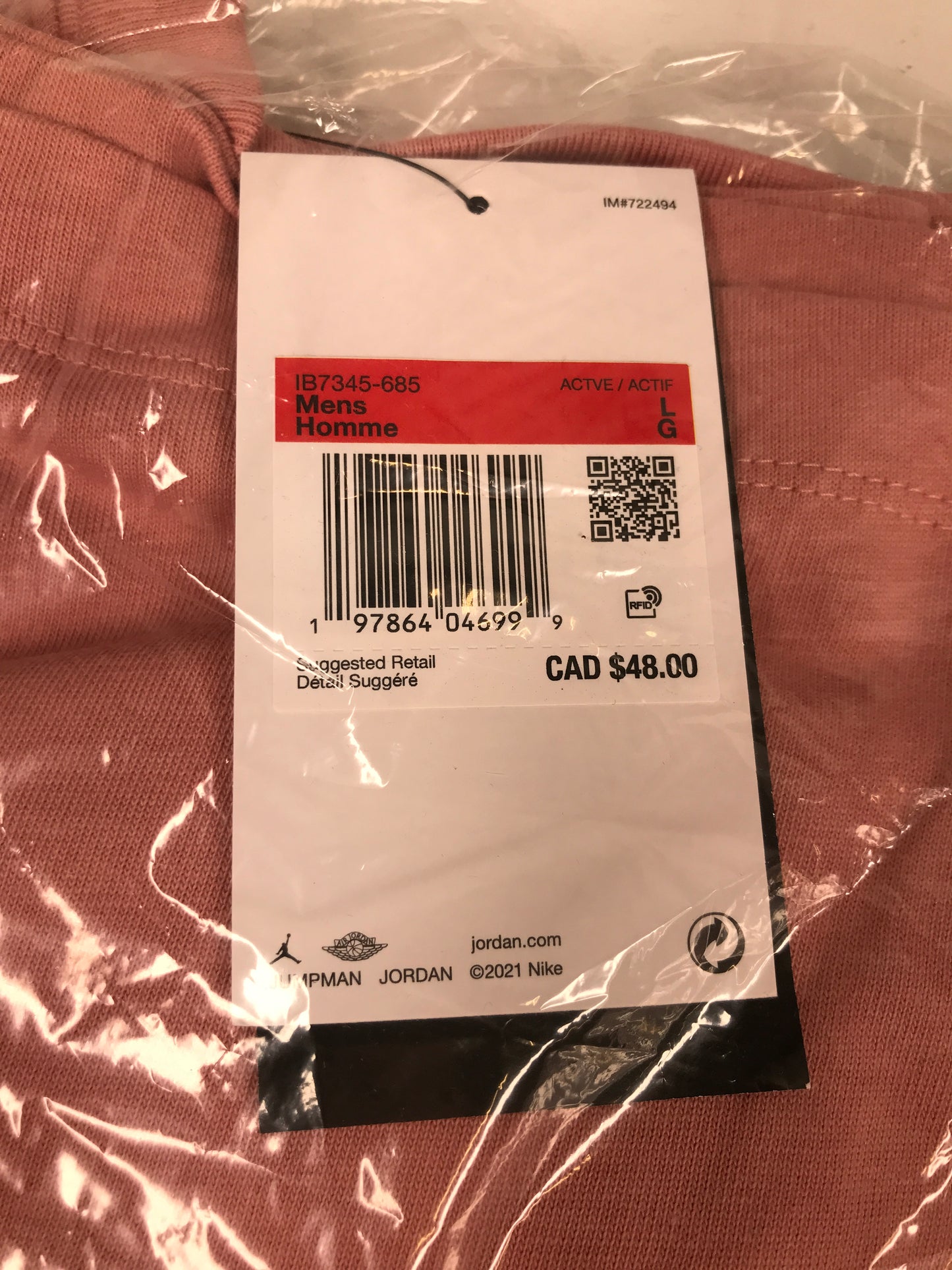 Nike Air Jordan Flight Essentials Men's Oversized T-Shirt 'Rust Pink'