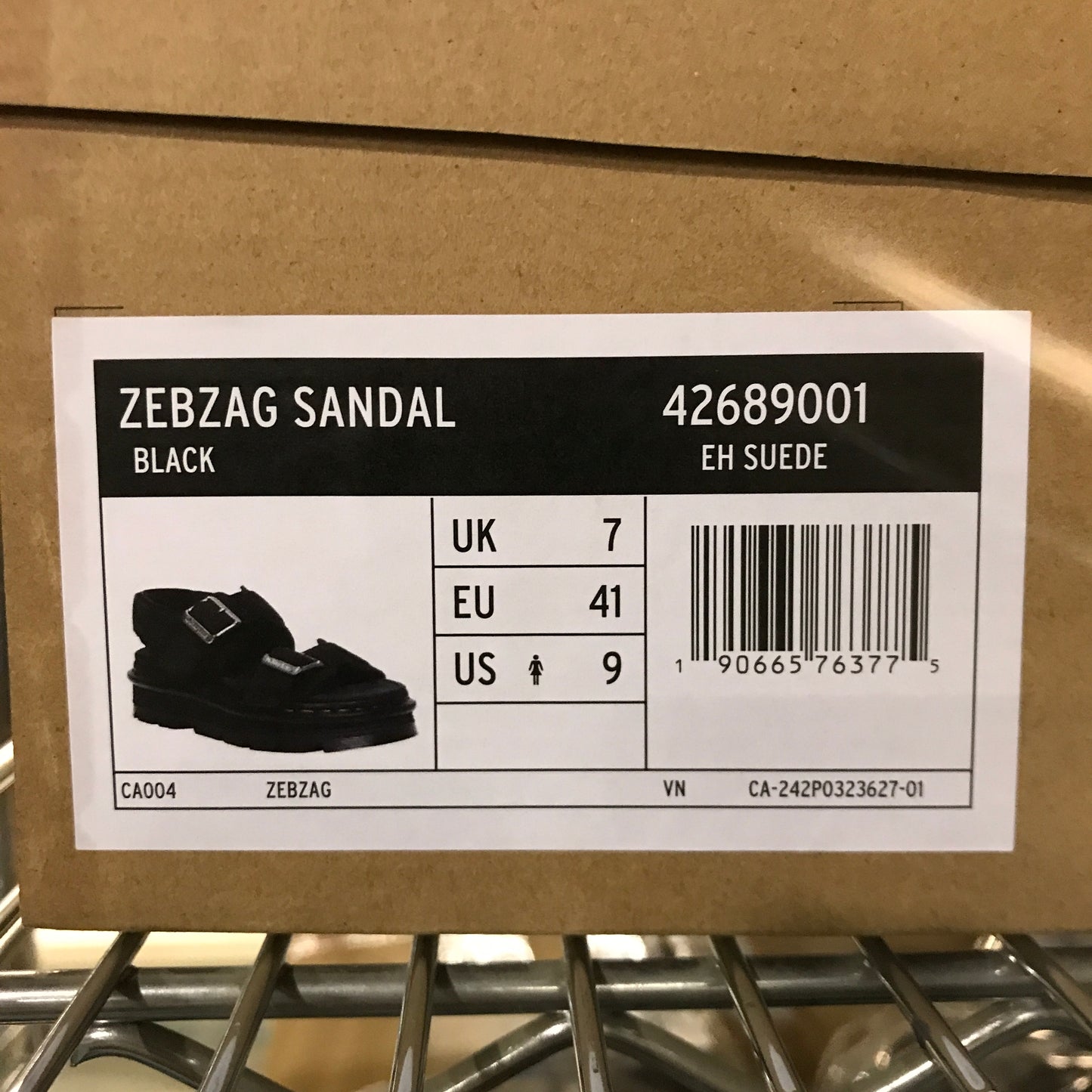Dr. Martens Zebzag Platform Sandals - Black Suede