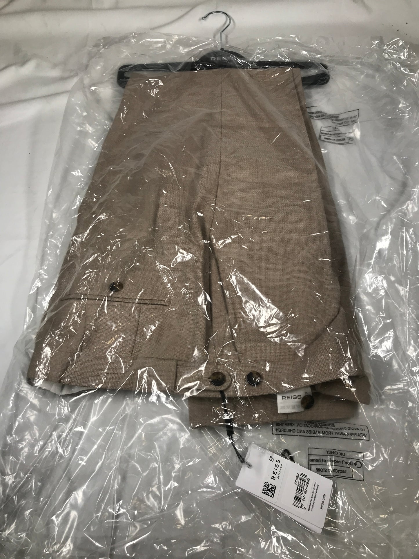 Reiss Venus Wool-Blend Slim-Fit Suit Trousers in Oatmeal Brown
