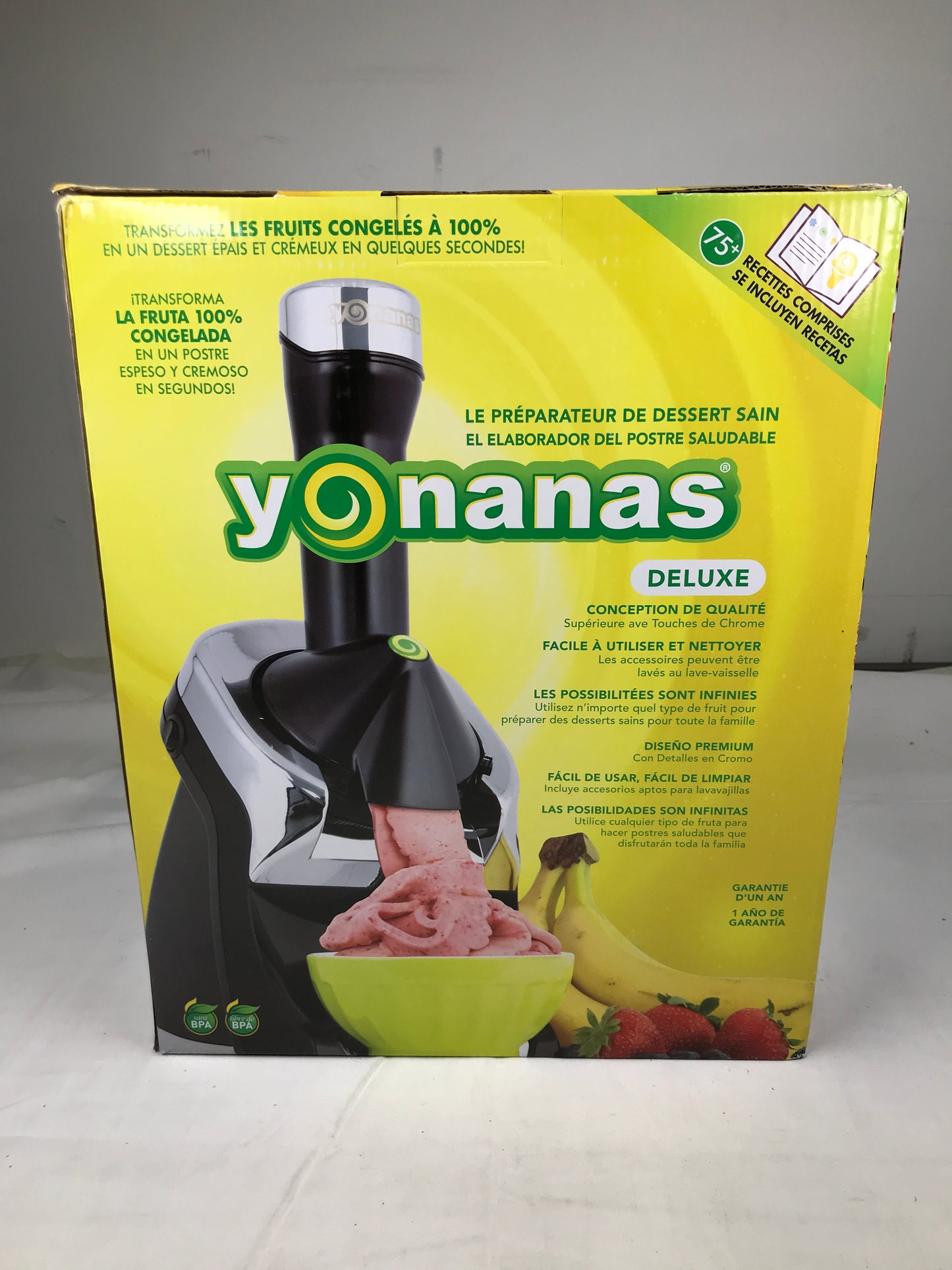 Yonanas Deluxe Healthy Soft-Serve Dessert Maker with Expanded Recipe Book