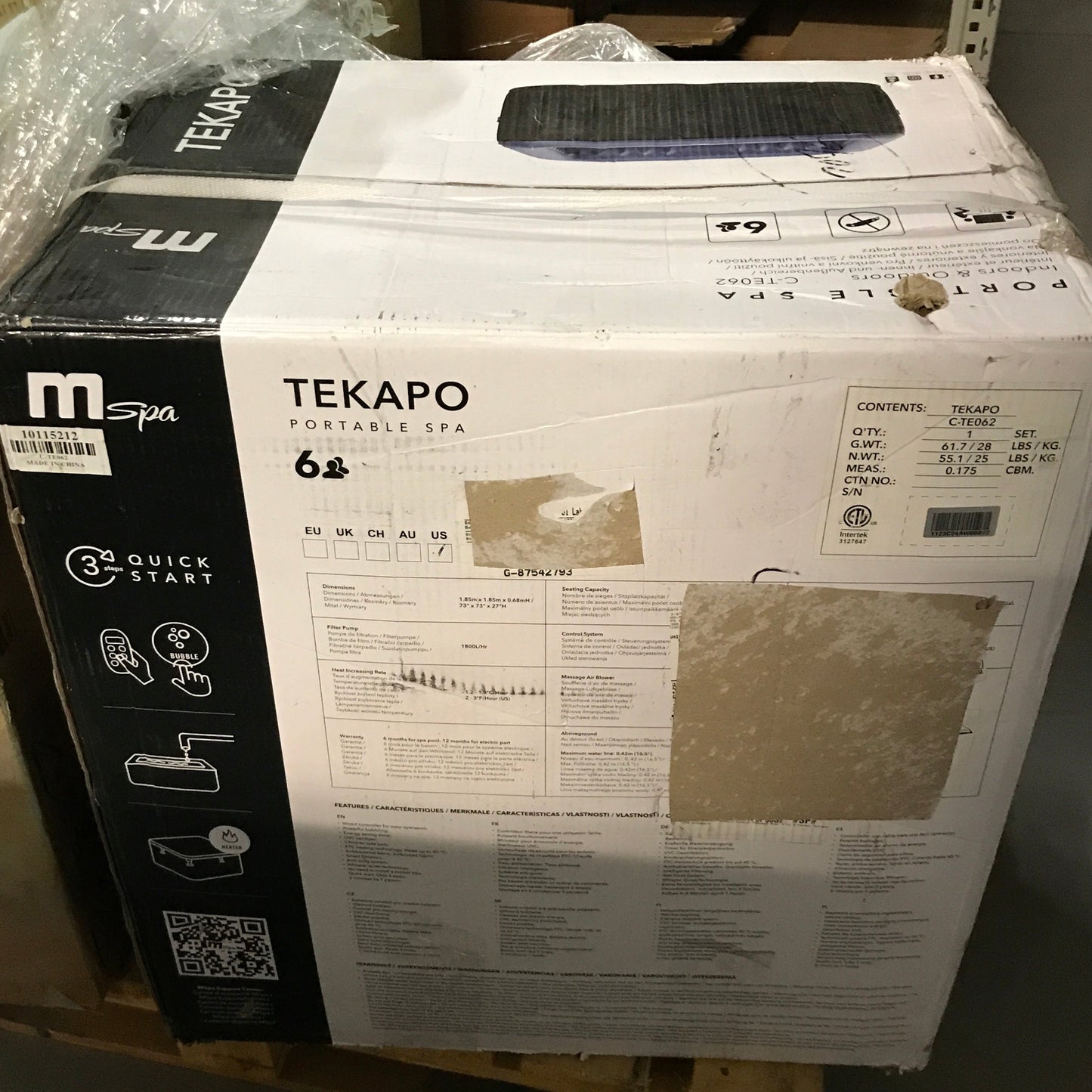 M Spa Tekapo 6 Person Hot Tub Spa - PICK UP ONLY