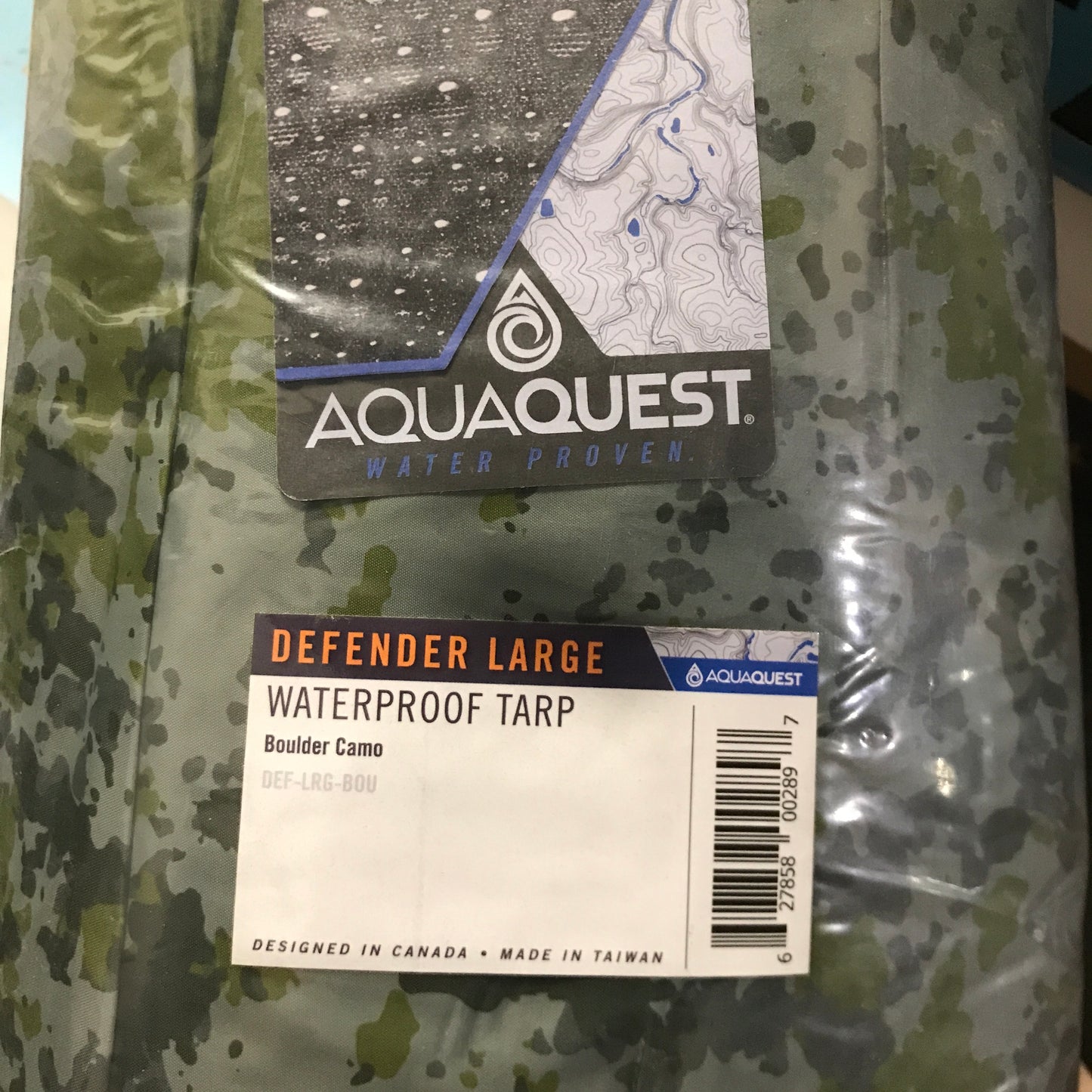 Defender Heavy-Duty Tarp Shelter - 10 x 10 Boulder Camo
