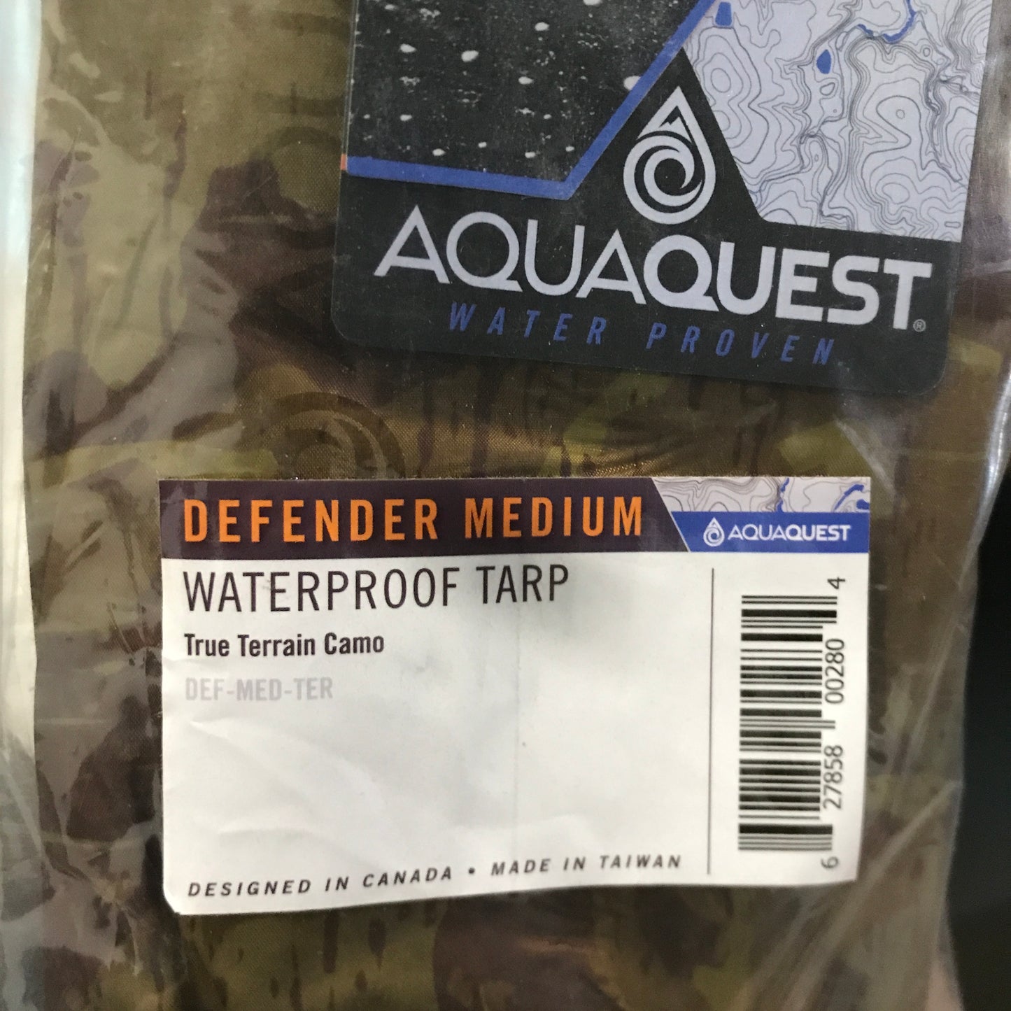 Defender Heavy-Duty Tarp Shelter - 10 x 7 True Terrain Camo