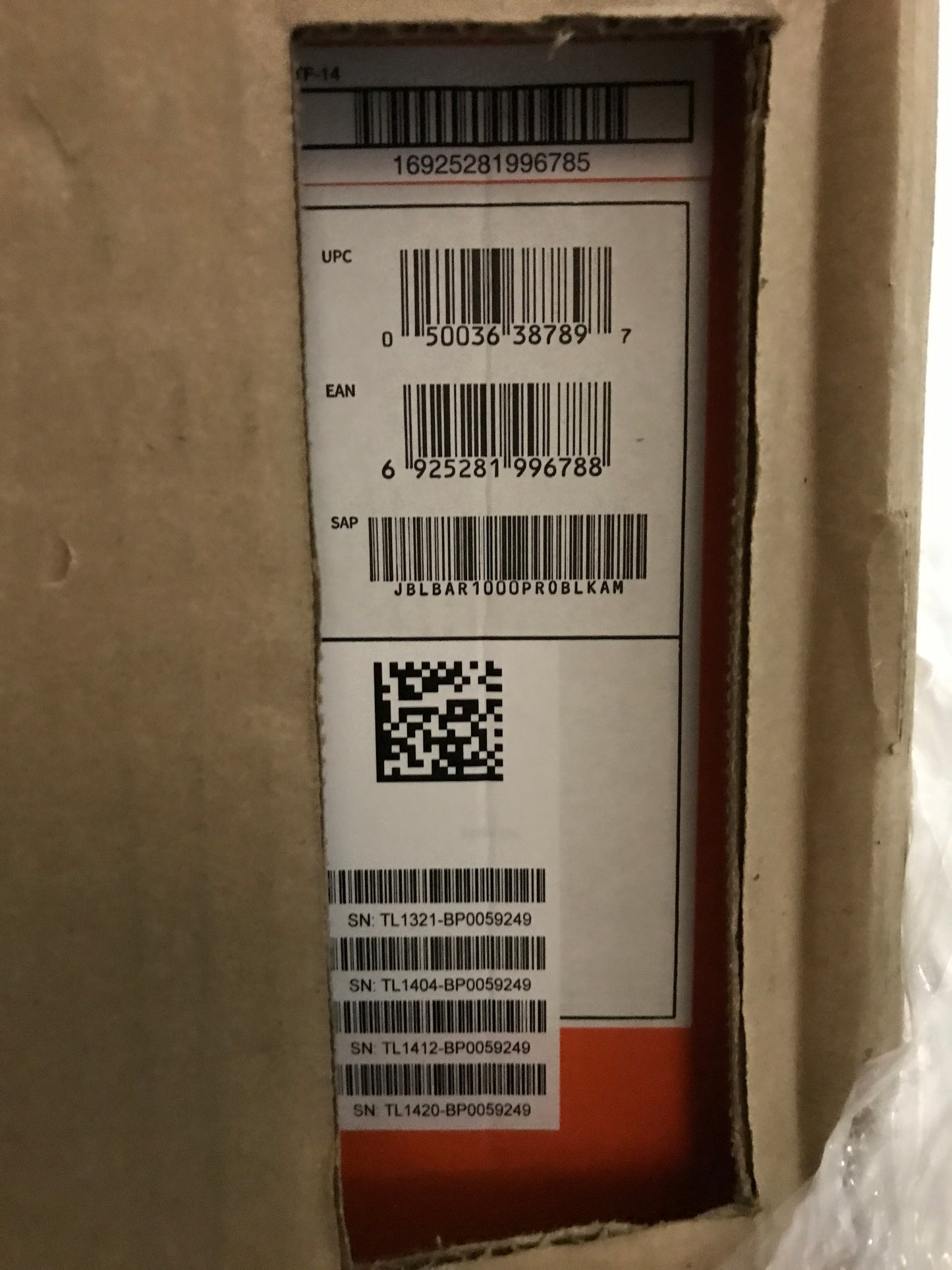 JBL Bar 1000 Soundbar - PICK UP ONLY