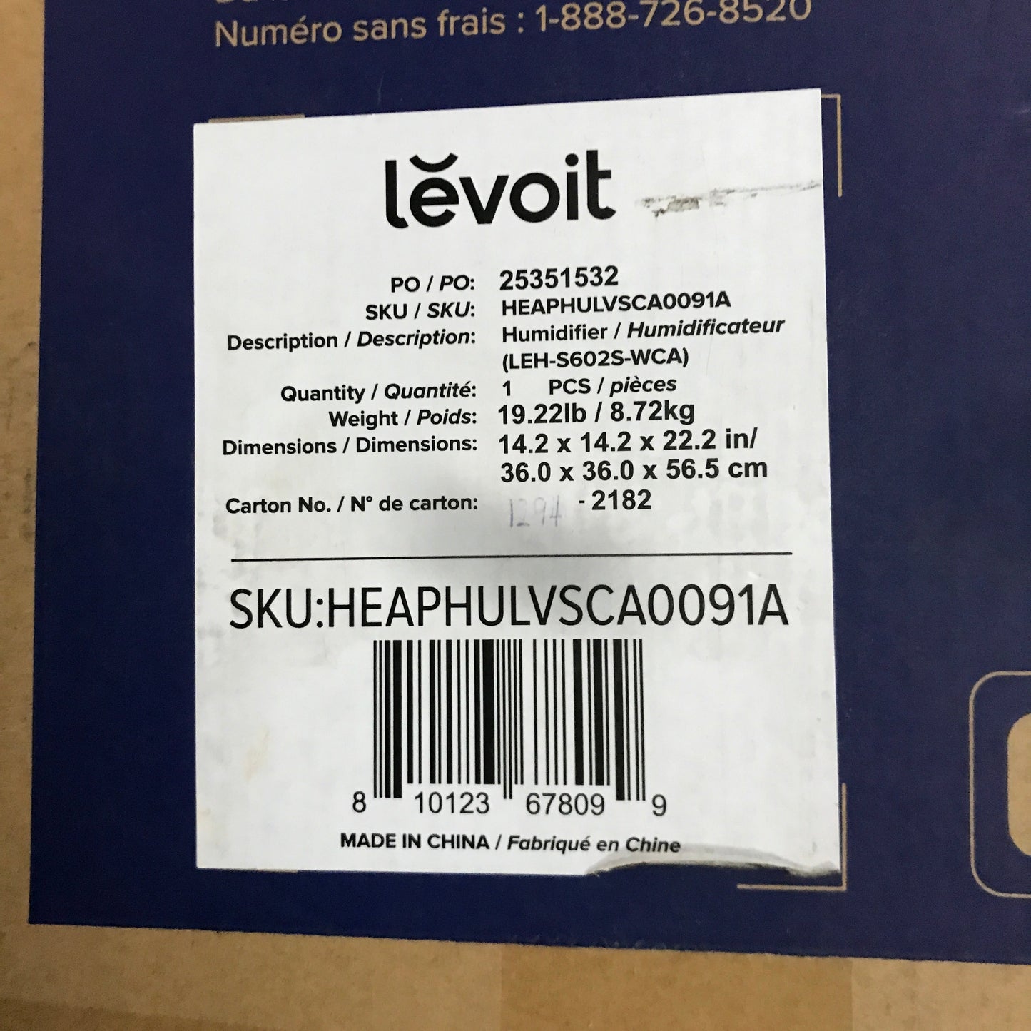 Levoit Evaporative Humidifier for Whole House