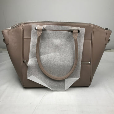 Annick Levesque Mona Genuine Leather Handbag - Taupe