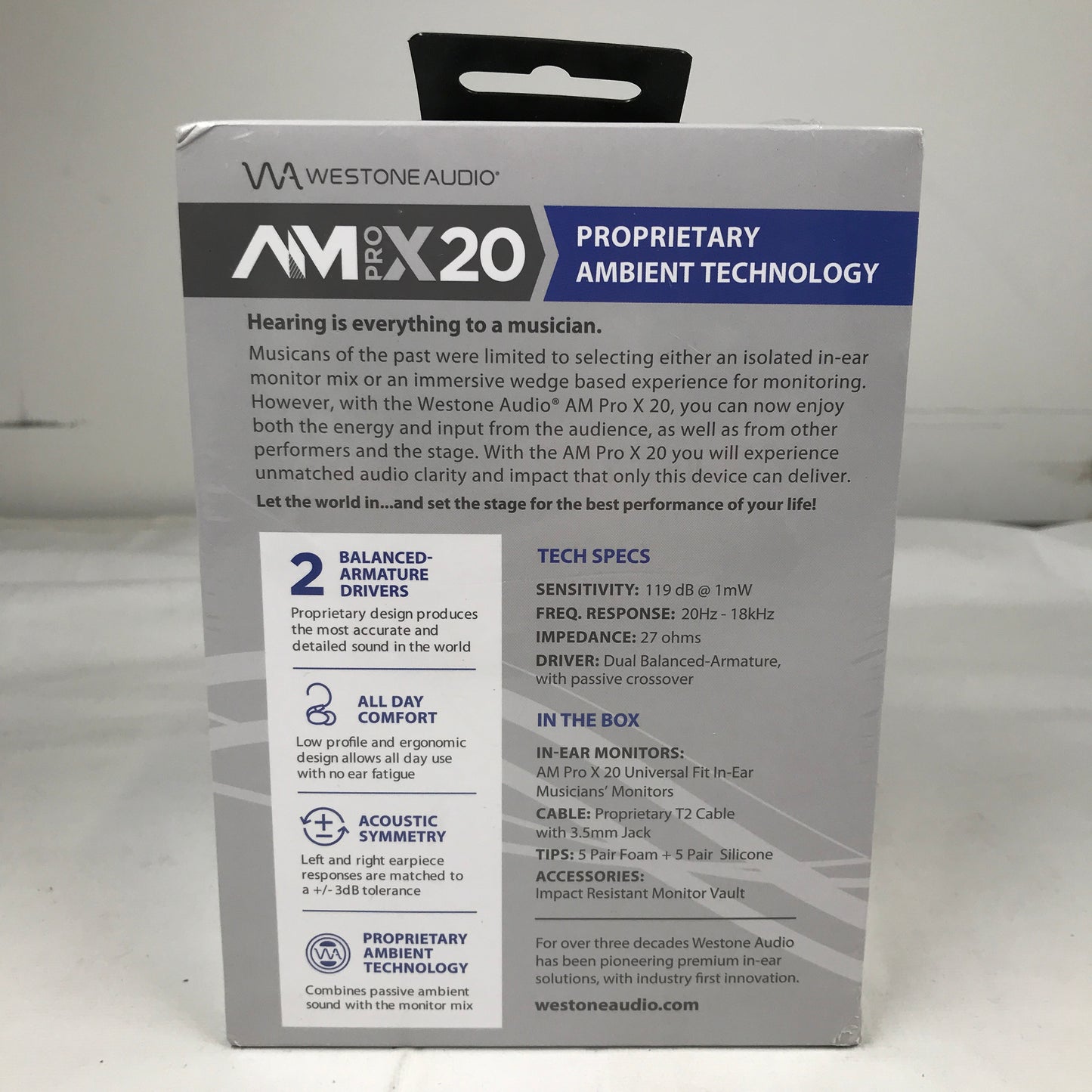 Westone Audio AM Pro X20 Earphones
