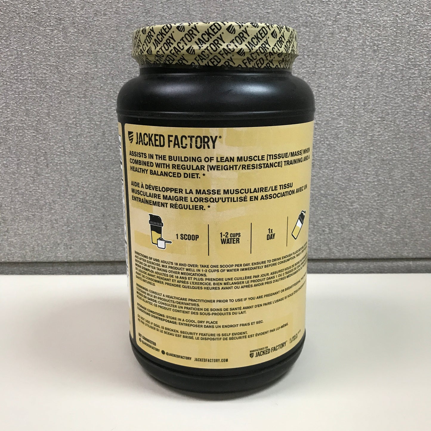 Jacked Factory Authentic Whey Muscle Building Protein Powder - Vanilla