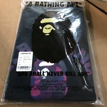 A Bathing Ape Bape Color Camo College Tee Shirt - Black x Purple