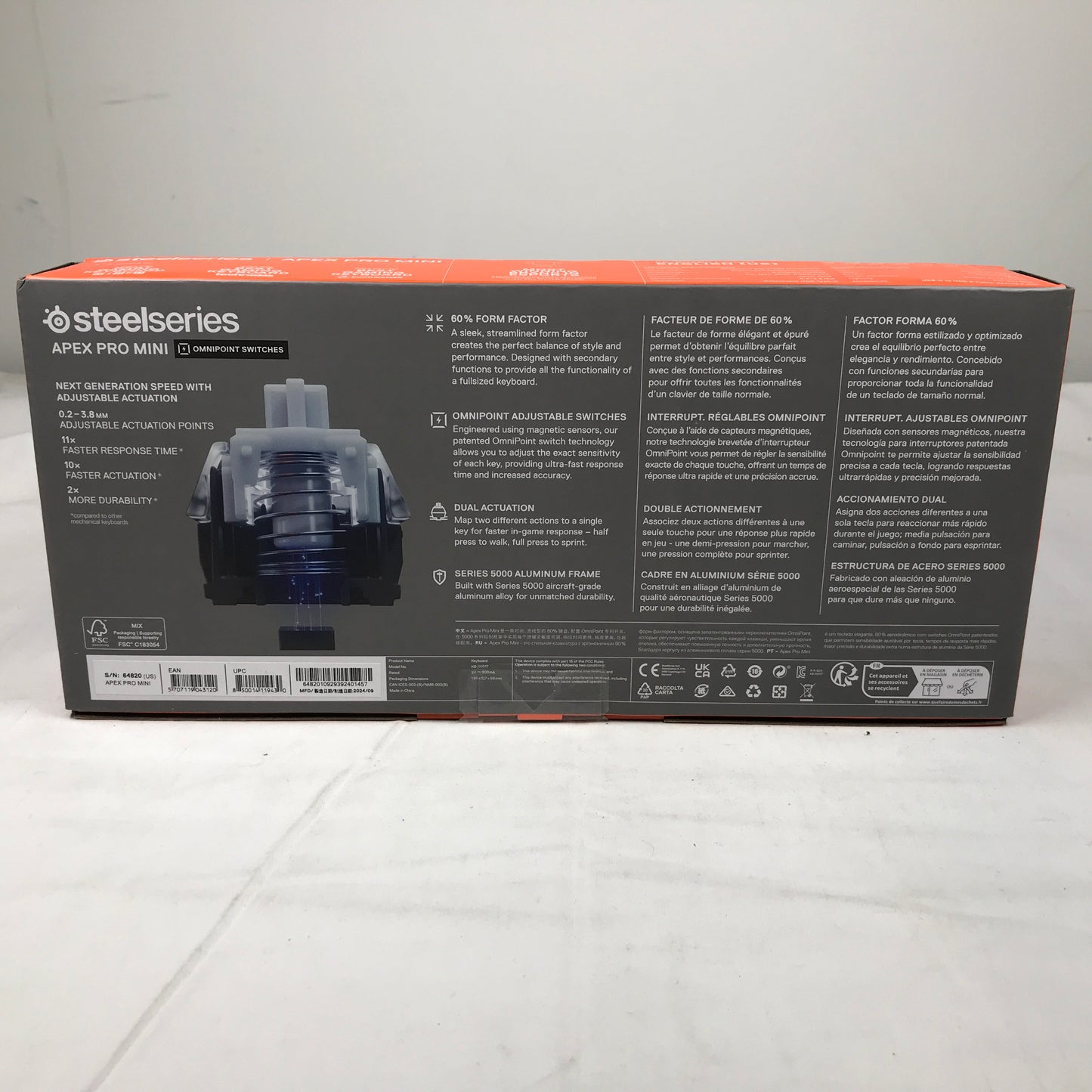 SteelSeries Apex Pro Mini Wired Gaming Keyboard