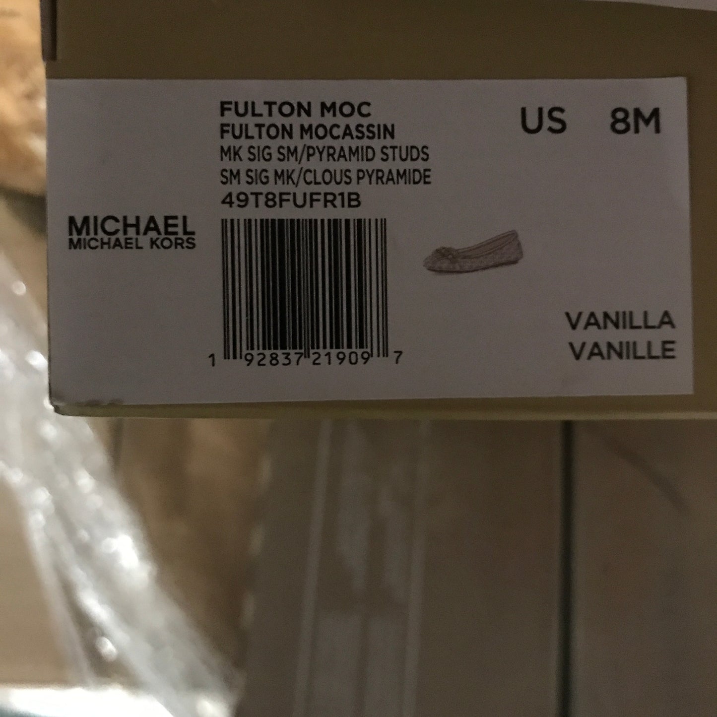 Michael Kors Fulton Studded Logo Moccasin - Vanilla