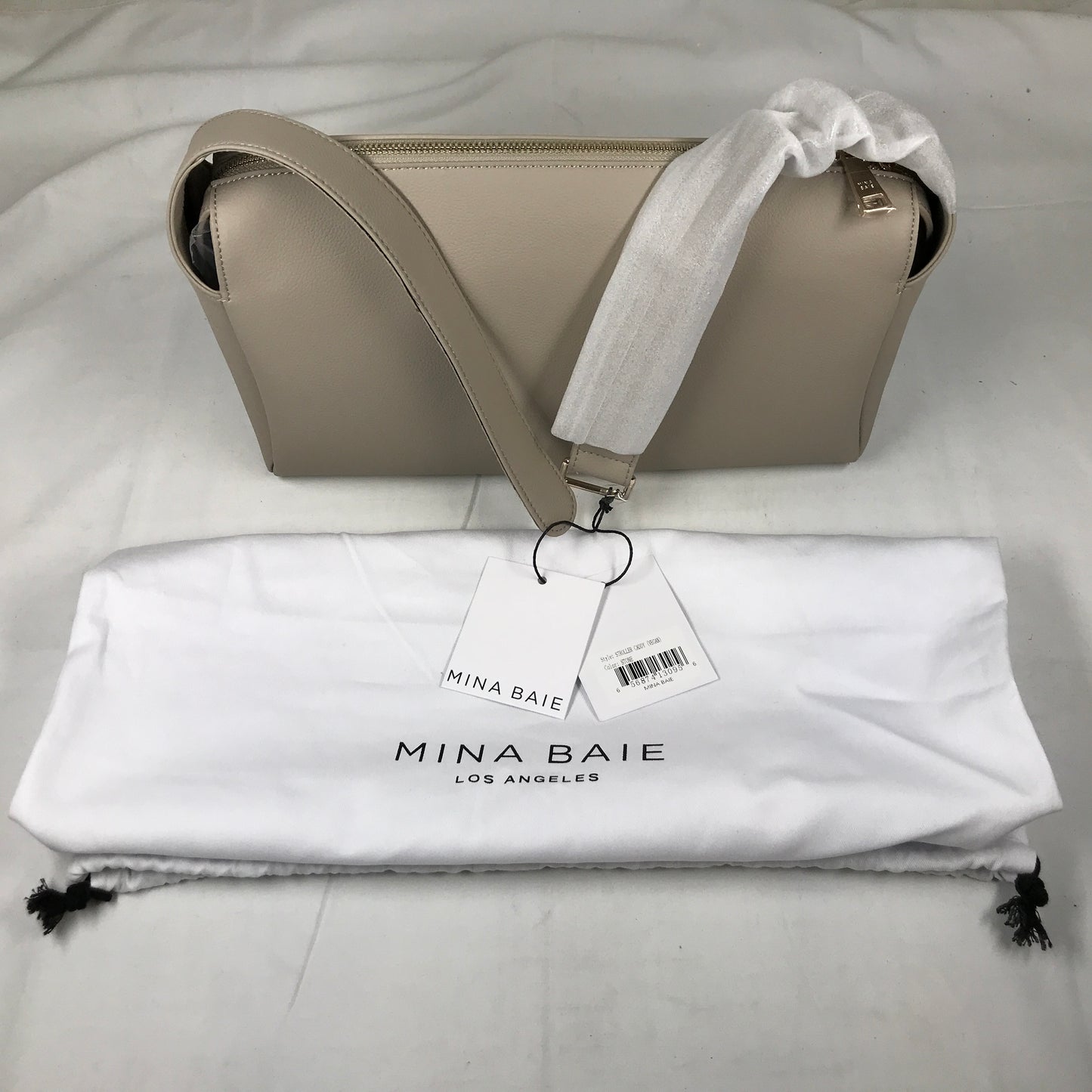 Mina Baie Stroller Caddy Vegan - Stone