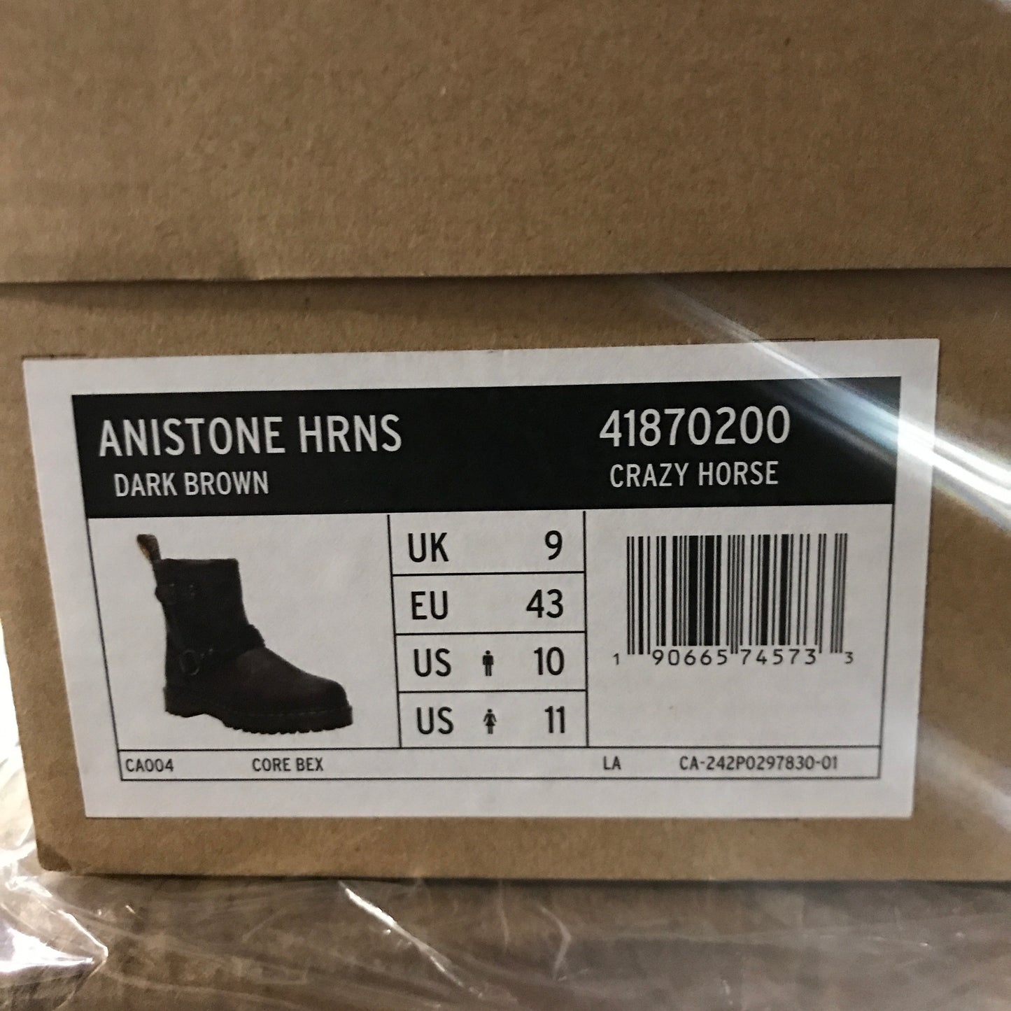 Dr. Martens Anistone Harness Boots - Dark Brown Crazy Horse