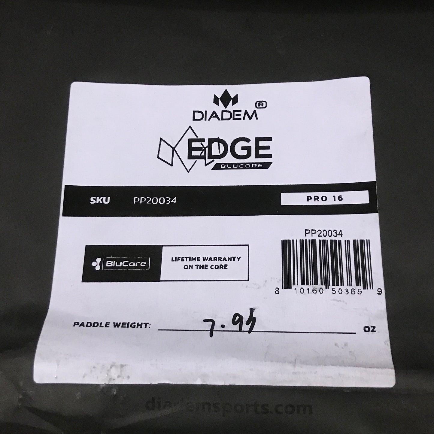Diadem Edge BluCore Pro 16 Pickleball Paddle - Blue 7.93oz