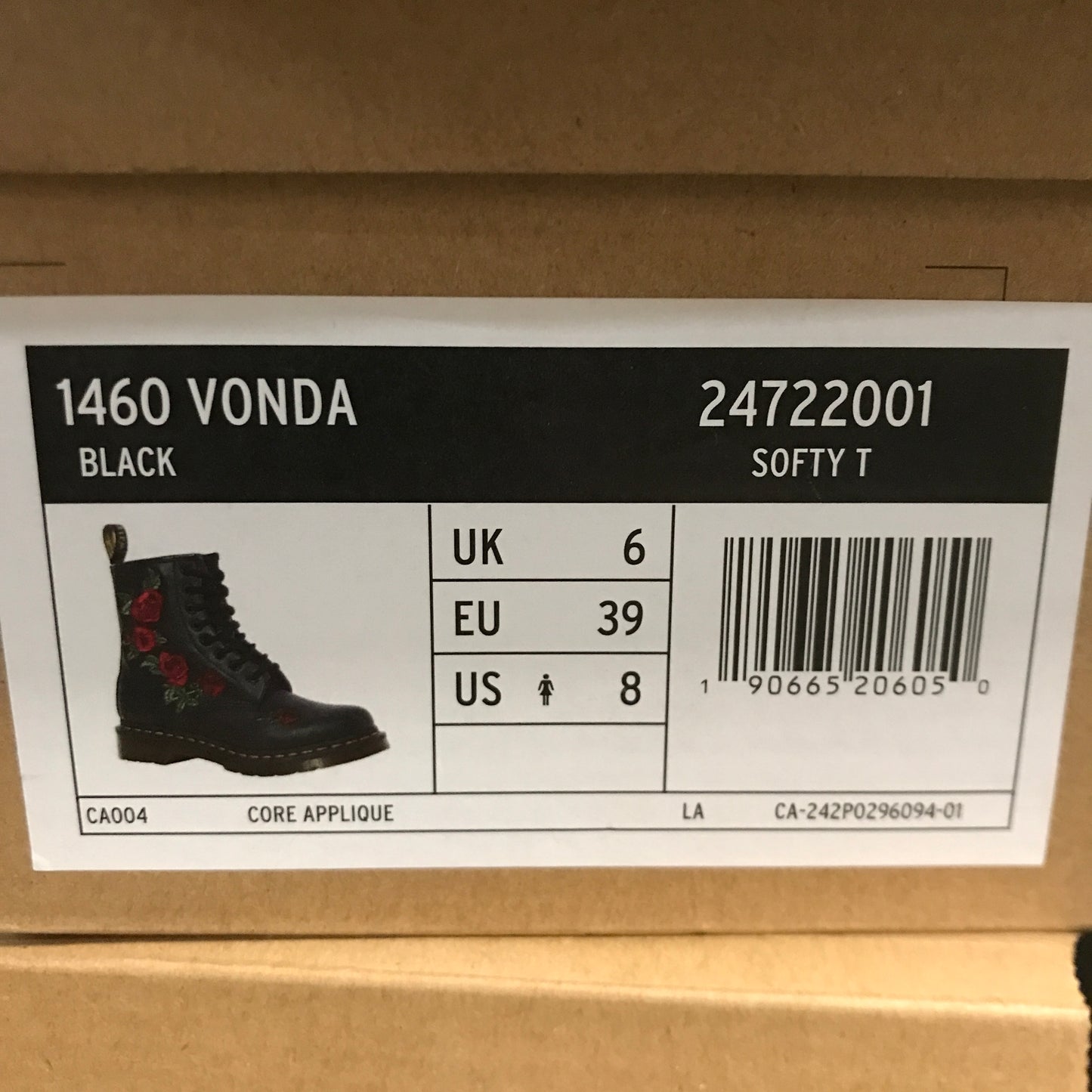 Dr. Martens 1460 Vonda Floral Leather Lace Up Boots