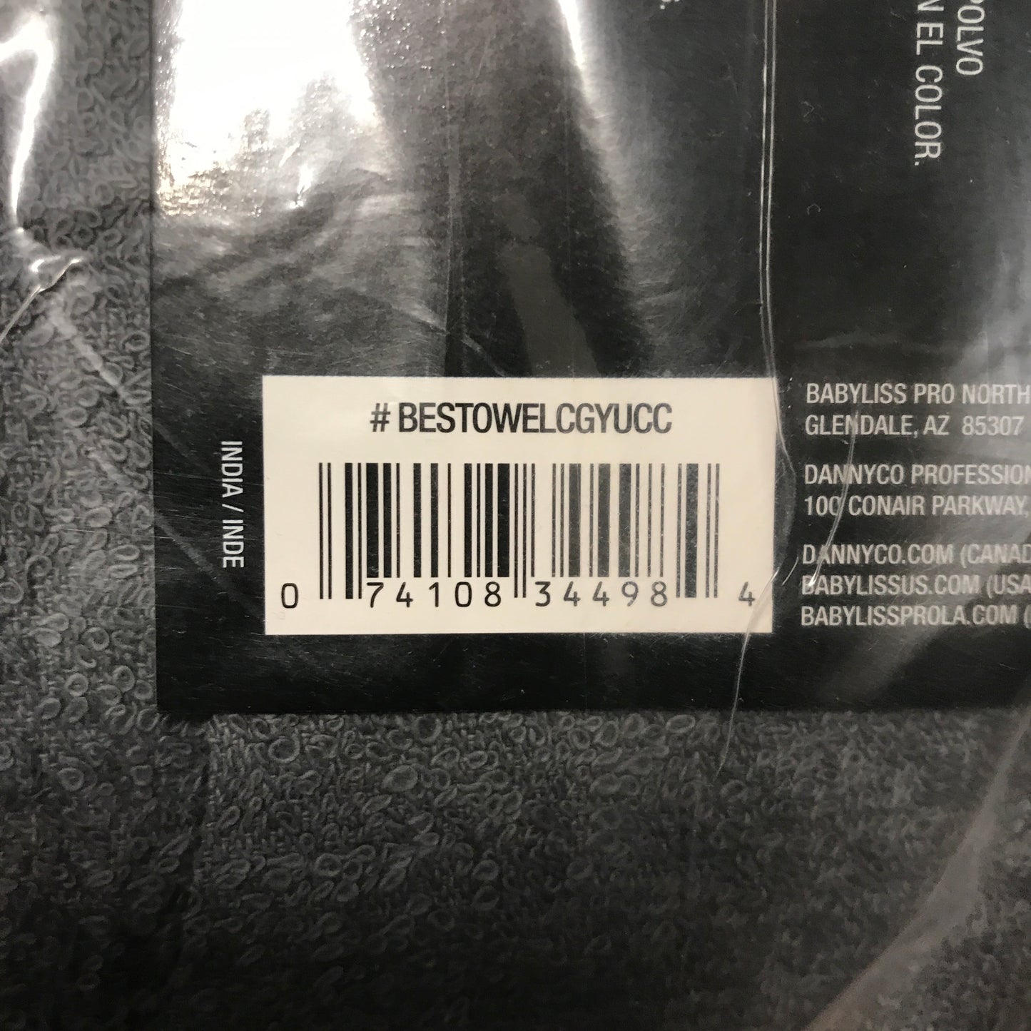 BaBylissPRO Premium Bleach Proof Towels - Dark Grey - 12 Pack