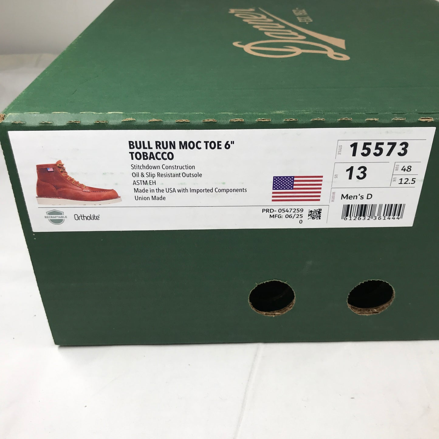 Danner Bull Run Moc Toe Men's 6" Tobacco Work Boots