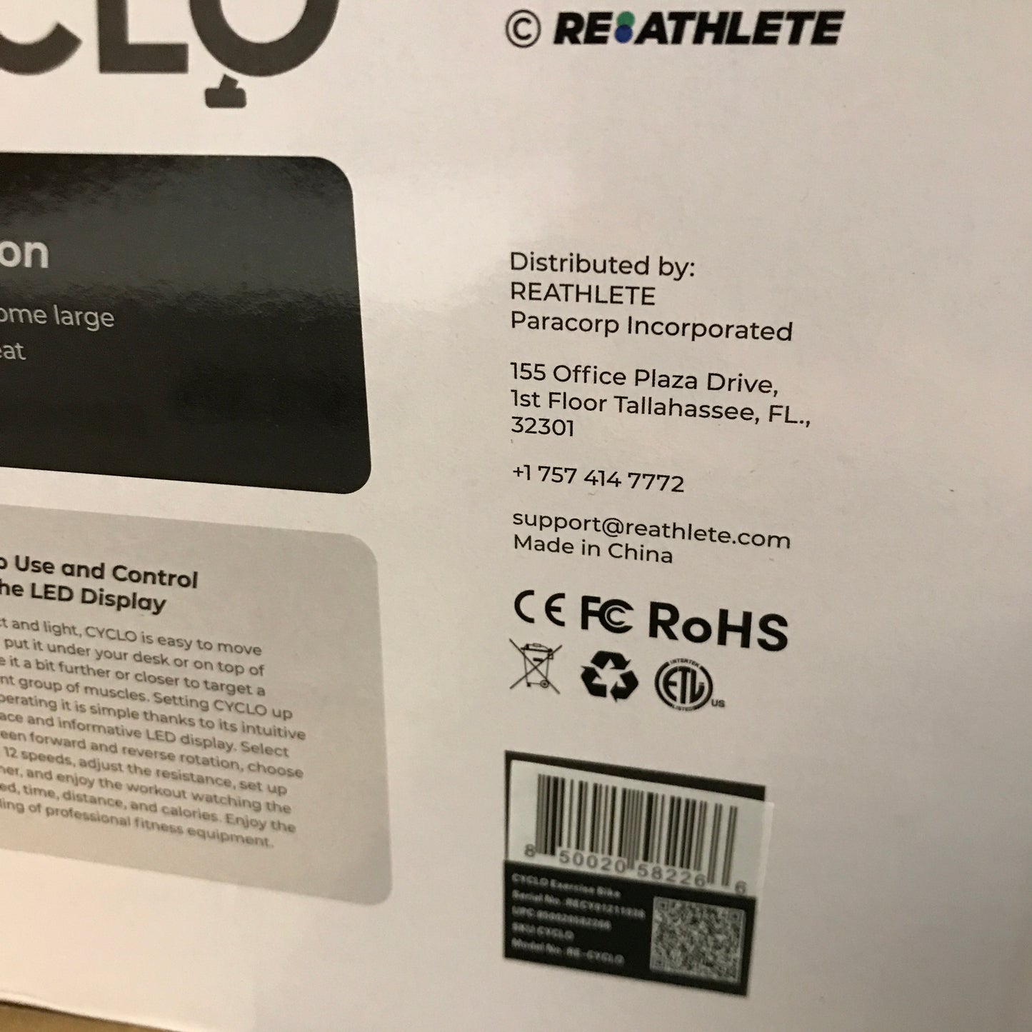 REATHLETE CYCLO Compact Under Desk Tabletop Electric Pedal Exerciser