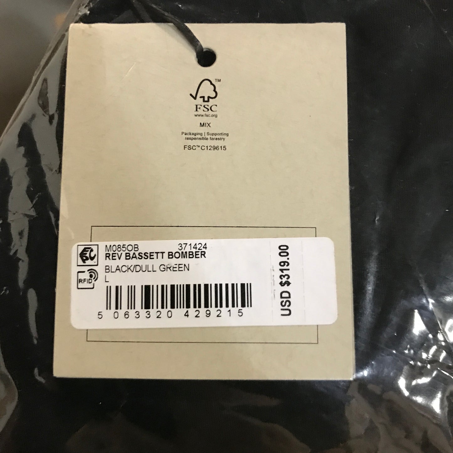 AllSaints Bassett Reversible Ramskull Bomber Jacket - Black/Dull Green