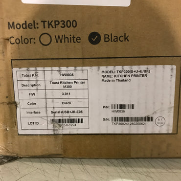 Toast Kitchen Printer TKP300 - Black