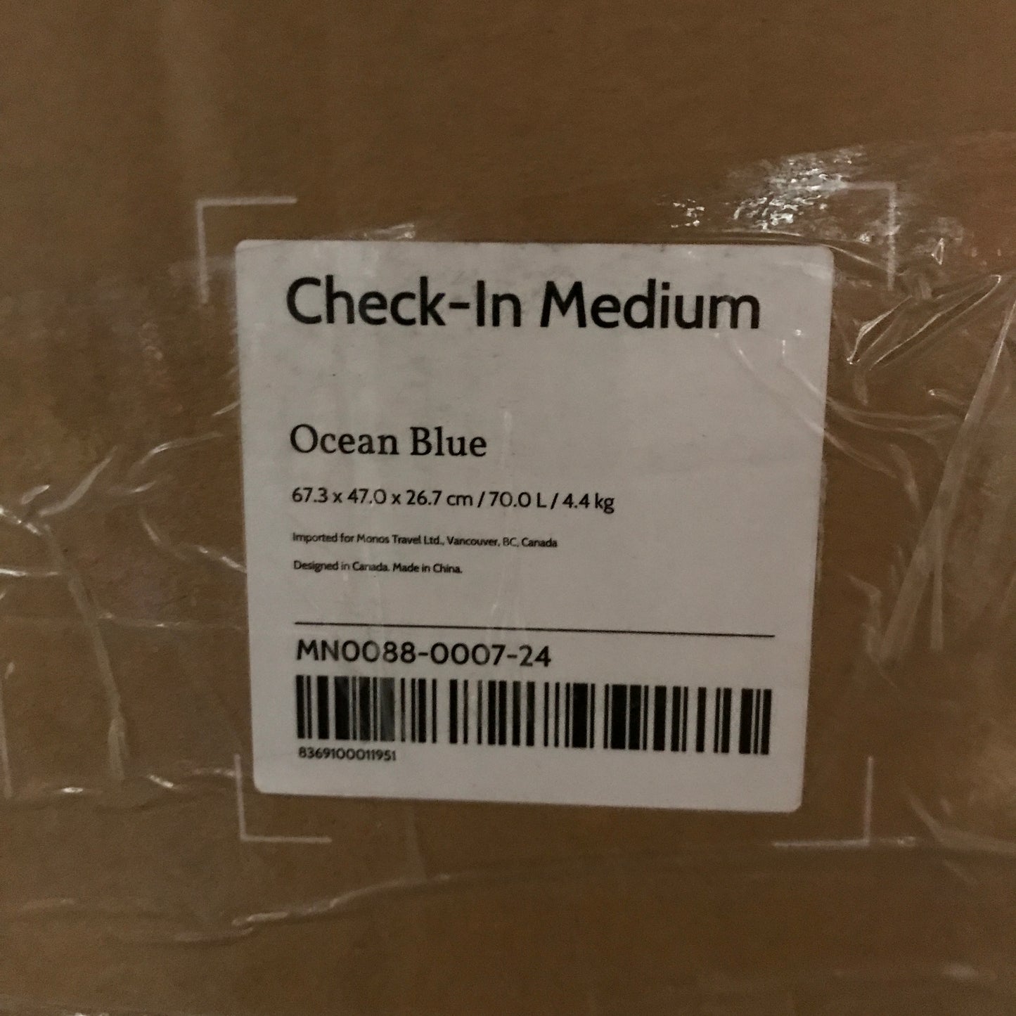 Monos Check-In Medium Suitcase in Ocean Blue