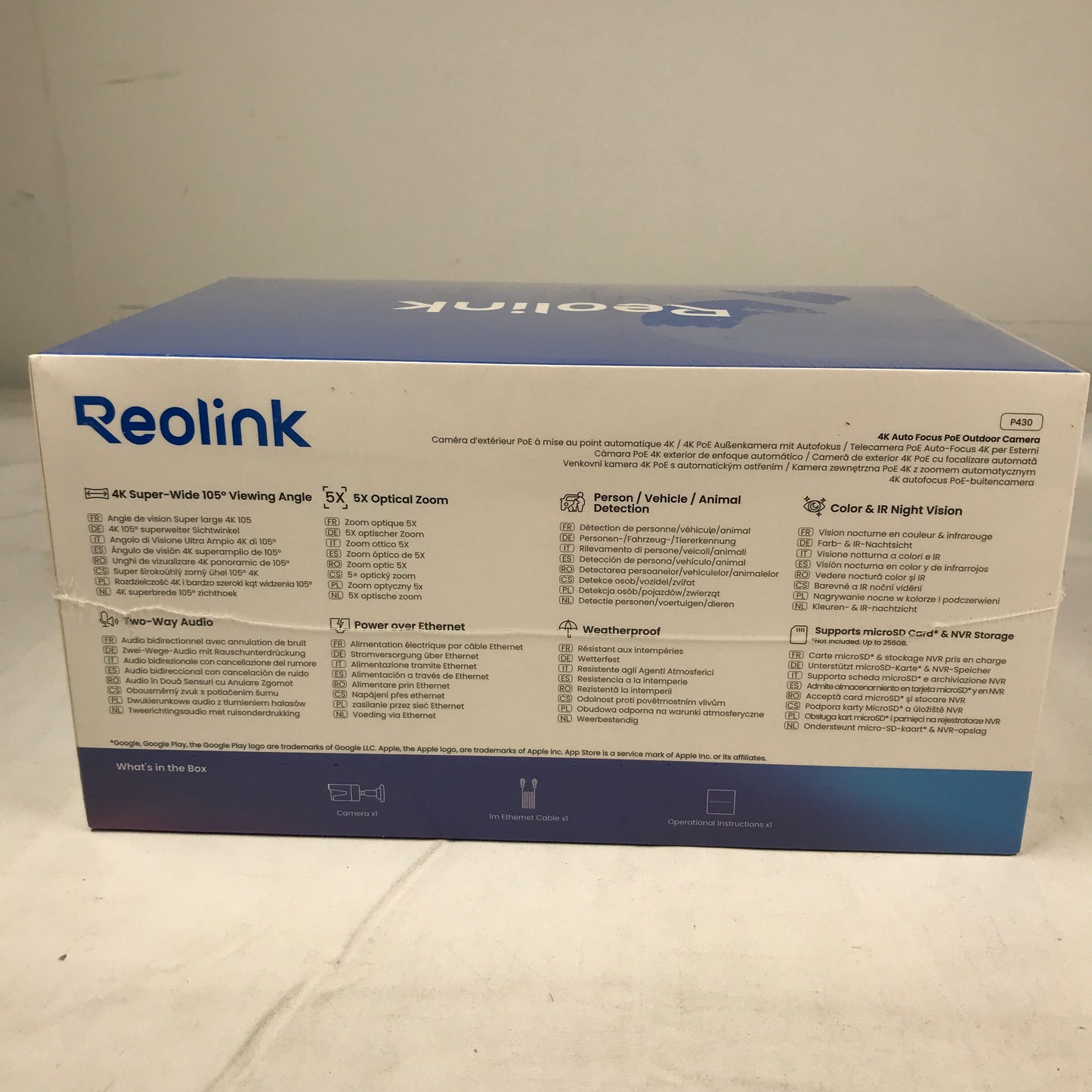 Reolink P430 - Smart 4K PoE Camera with 5× Optical Zoom