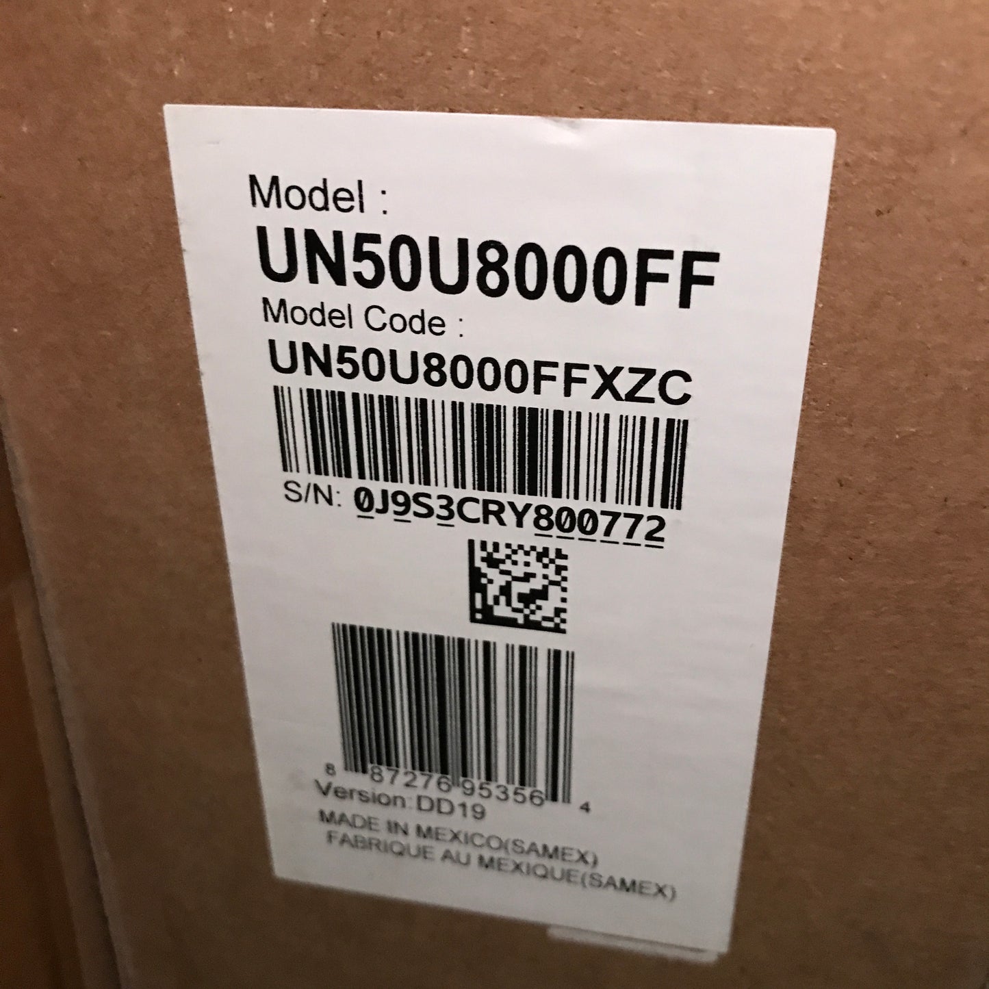 Samsung 50" Crystal UHD U8000F 4K Smart TV (2025) - PICK UP ONLY