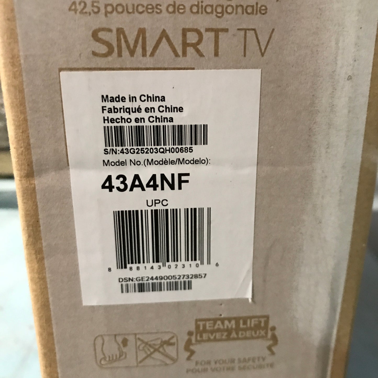 Hisense 43" Full HD Smart Fire TV (43A4NF) - PICK UP ONLY