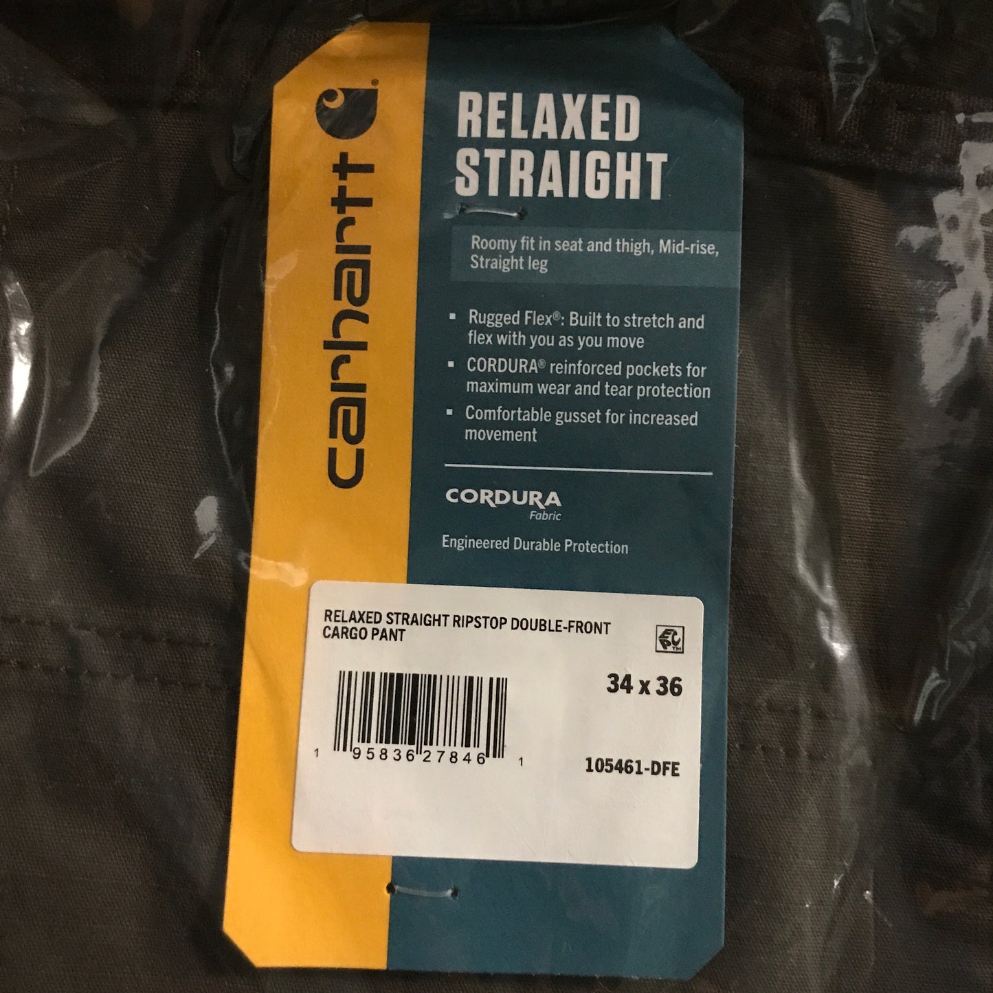 Carhartt Relaxed Straight Ripstop Double-Front Cargo Pant - Dark Coffee