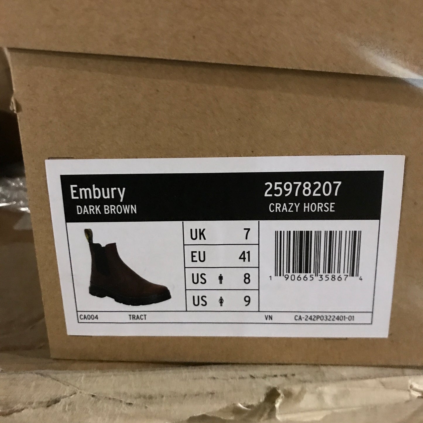 Dr. Martens Embury Crazy Horse Leather Casual Boots - Dark Brown