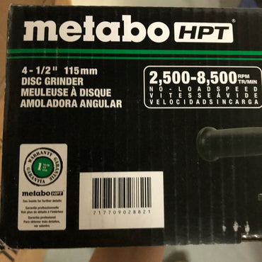 Metabo HPT Angle Grinder 4-1/2-Inch (G12VE2)