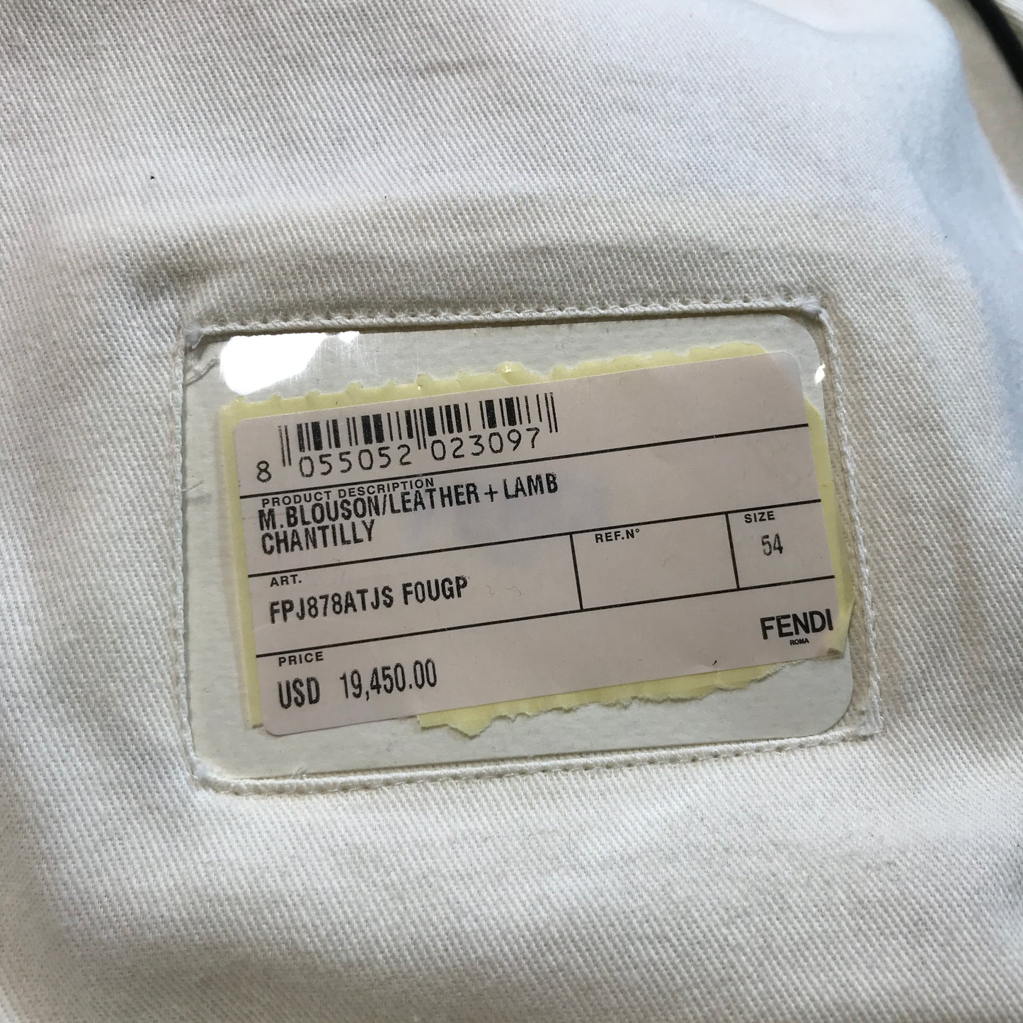 Fendi Blouson White Deerskin Selleria Blouson - Mens Jacket