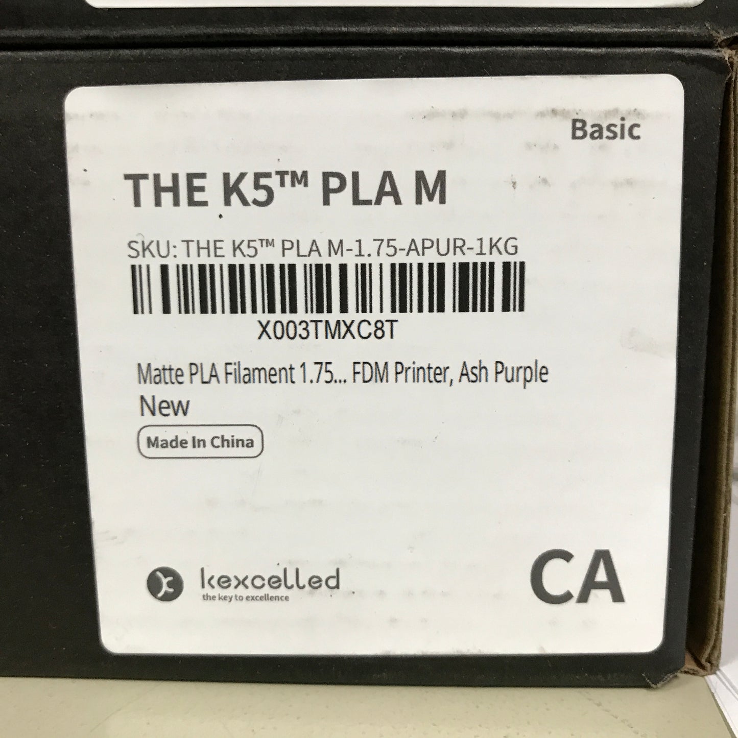 kexcelled 3D Printer Filament THE K5 PLA M-1.75-APUR-1KG - Ash Purple