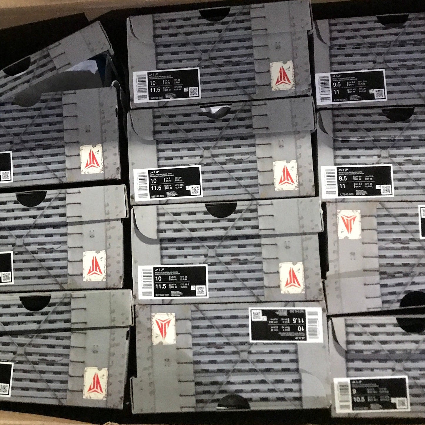 Jurassic Park x Nike Ja 3 'Metallic Silver size 9.5