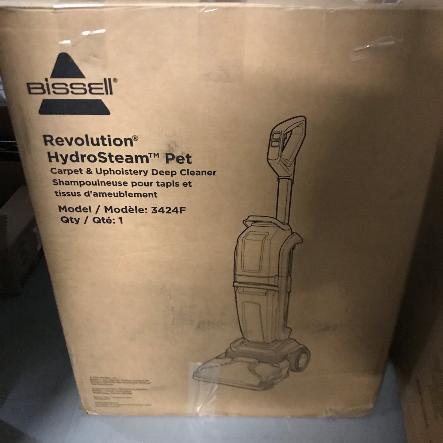 BISSELL Revolution HydroSteam Pet Full-Sized Carpet Deep Cleaner 3424F