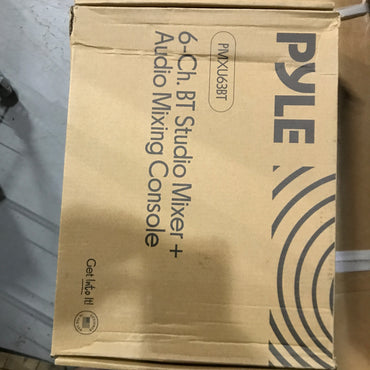Pyle 6 Channel DJ Audio Mixer with Bluetooth Receiver, USB Computer Recording Interface, DSP Effects Processor, 48V Phantom Power, Sound Board for Studio Recording, Podcasting & Live Performance