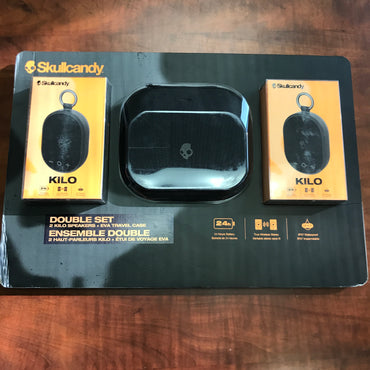 Skullcandy Kilo Bluetooth Speaker Black 2-Pack with Travel Case