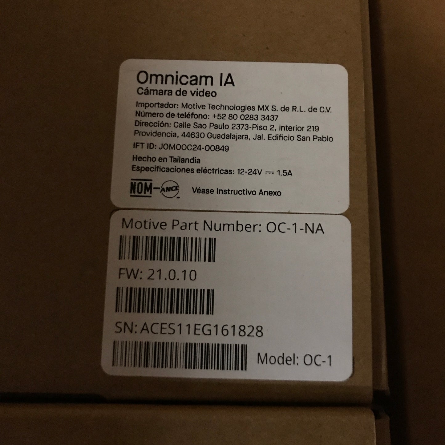 Motive AI Omnicam Vehicle Camera