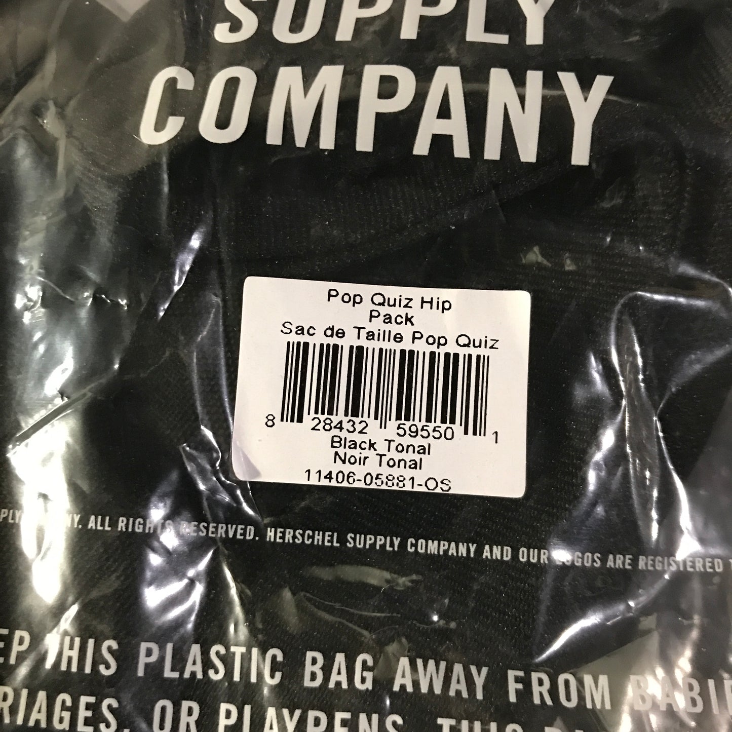 Herschel Supply Co. Pop Quiz Hip Pack 3.5L - Black Tonal