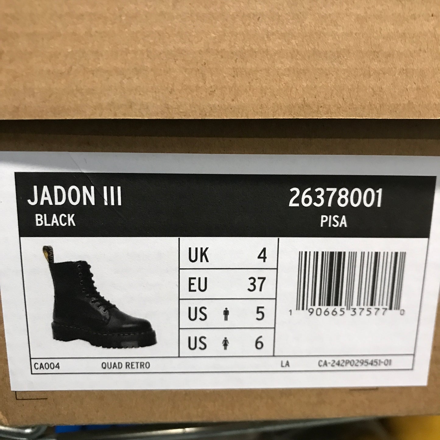 Dr. Martens Jadon Boot Pisa Leather Platforms - Black