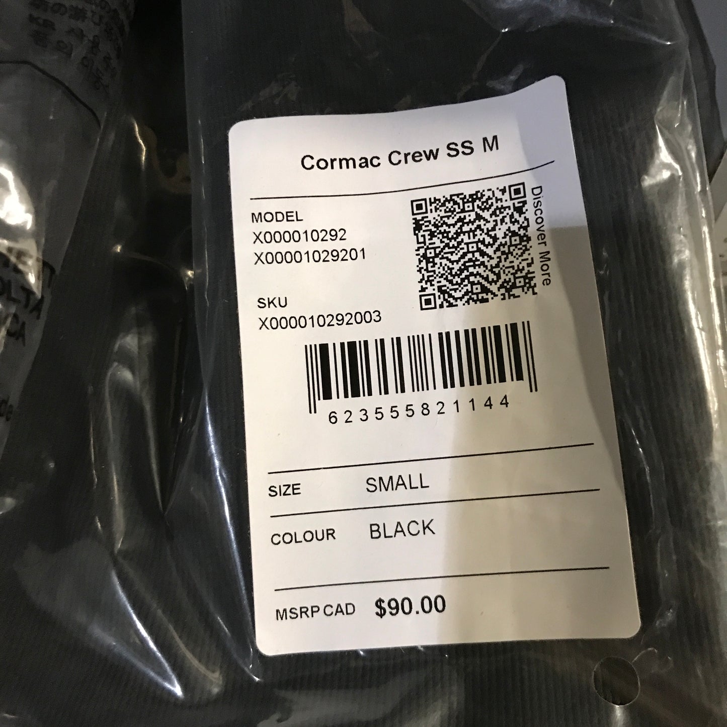 Arc'teryx Cormac Crew Neck Shirt SS Men's - Black