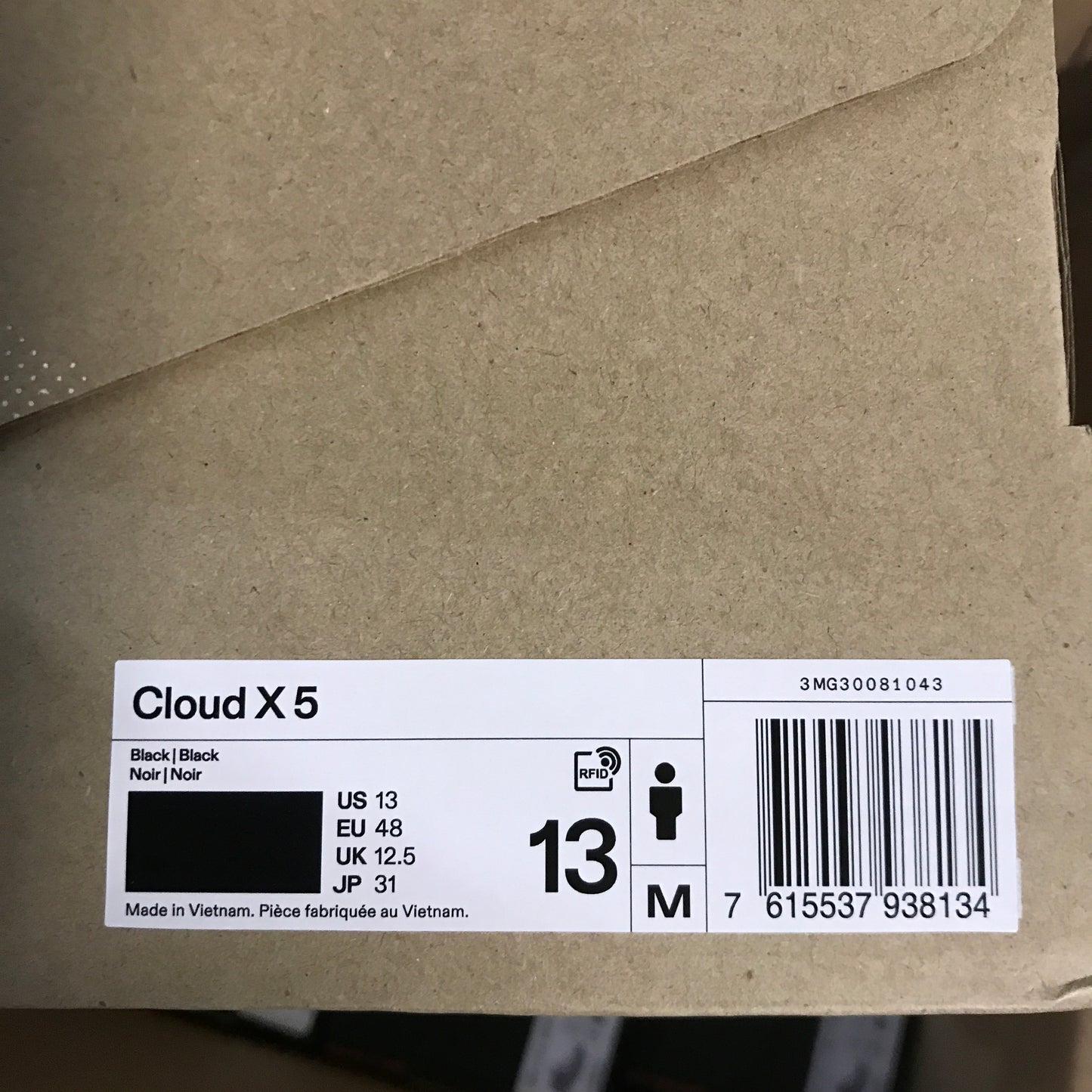On Men's Cloud X 5 Training Shoe - Black/Black