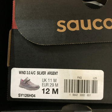 Saucony Big Kid's Wind 3.0 A/C Sneaker - Silver