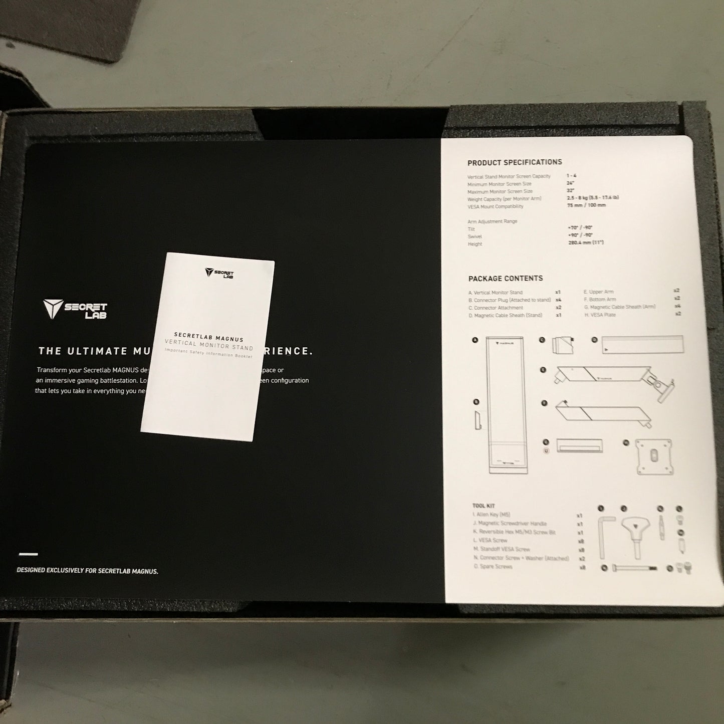 Secretlab MAGNUS Vertical Monitor Stand Setup - 4 monitor