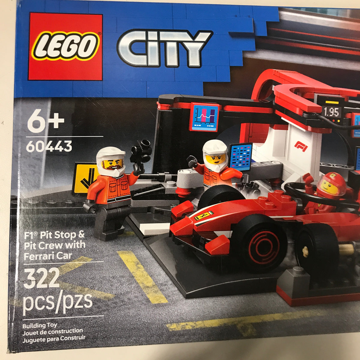 Lego City F1 Pit Stop & Pit Crew with Ferrari Car