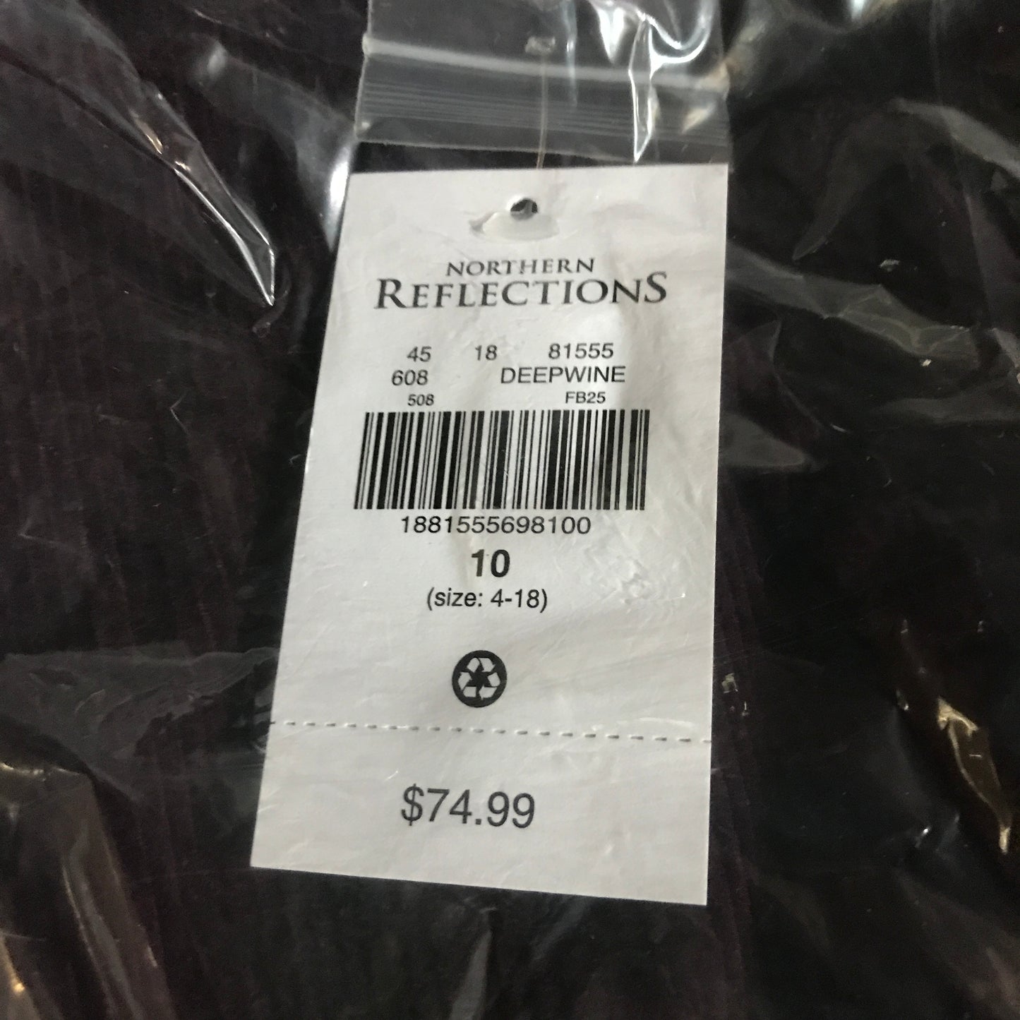 Northern Reflections Corduroy Straight-Leg Pant