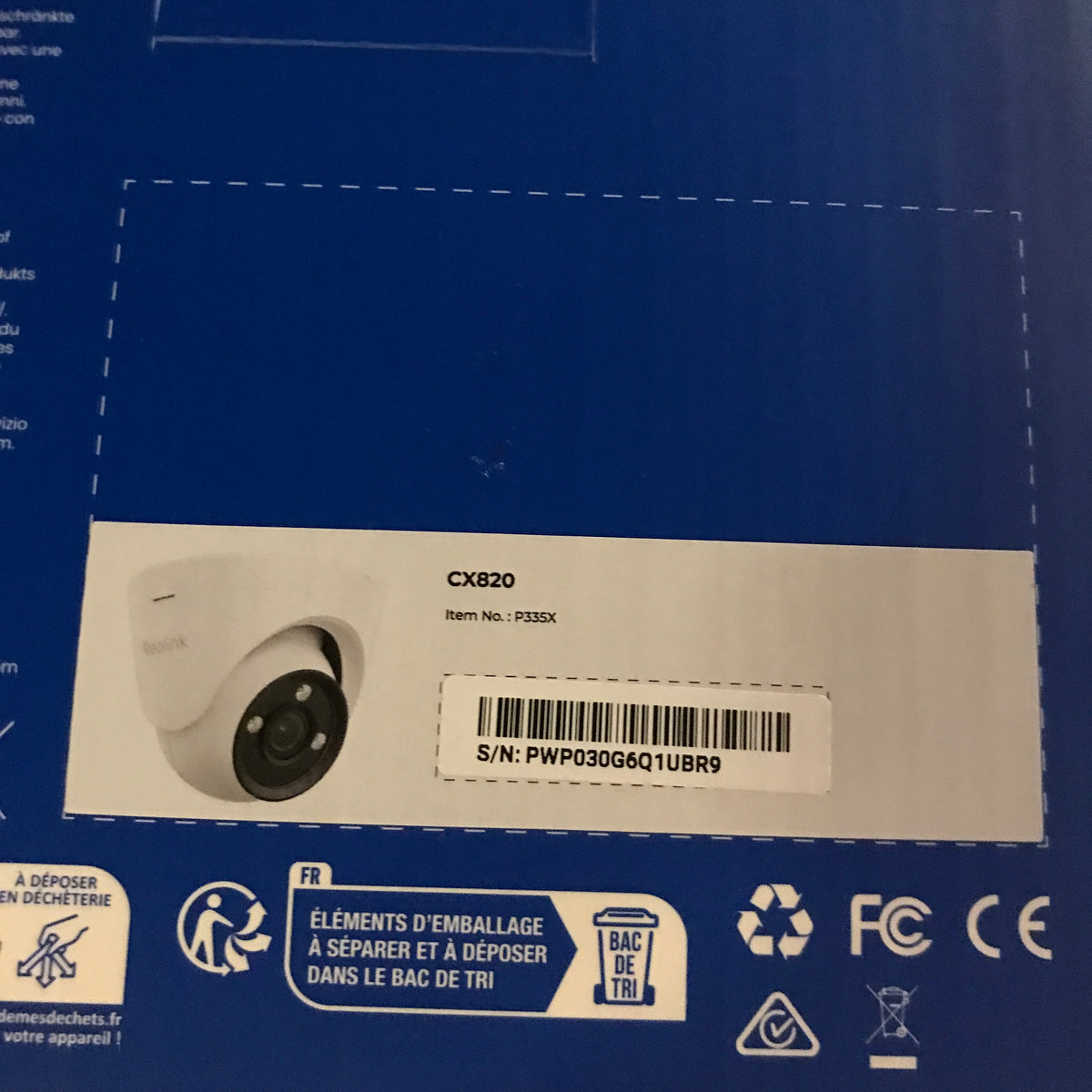 Reolink CX820 - 4K 8MP Dome PoE IP Camera with ColorX Night Vision